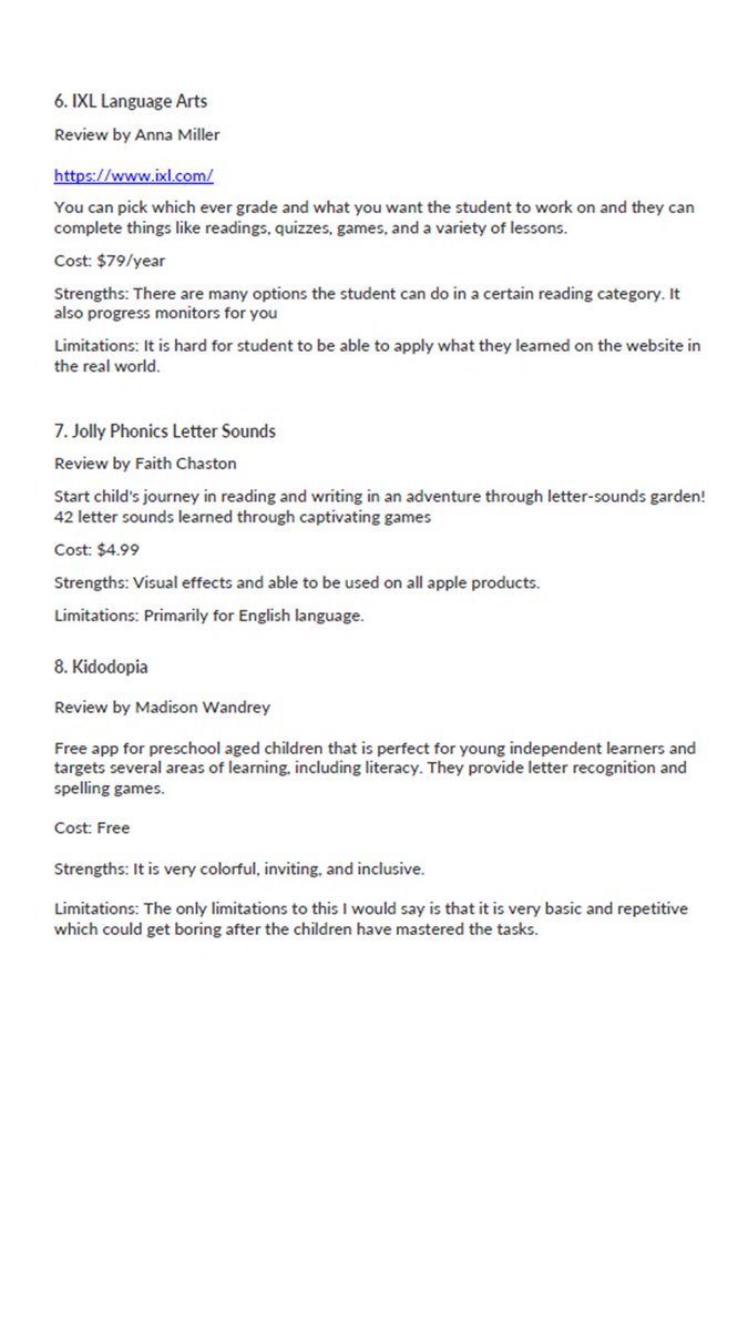 burnsmk1's tweet photo. What some apps that align to @ScienceofRead? Here is a list with a brief review by my @SpedMizzou Literacy II students. @CECMembership @ILAToday @MizzouEducation @leadforliteracy https://t.co/d7lfyCTgG2
