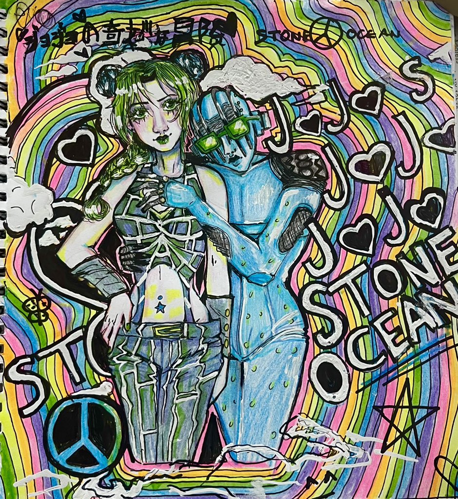 juliarts_'s tweet photo. #stoneocean #jojosbizarreadventure #jolynekujo 
☁️🌈☁️ https://t.co/hQeyNHZ77w