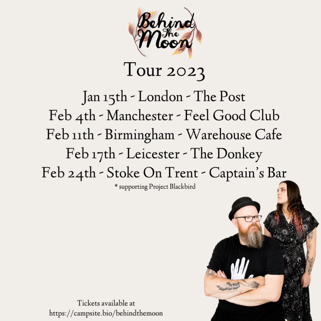 We are beyond excited to announce our 2023 tour 😱

Tickets are available via the link in our bio and they shouldn't burn too big a hole in your pocket, we know times are hard right now.

#tour #livemusic #duo #triphop #electronic #darkpop #gig