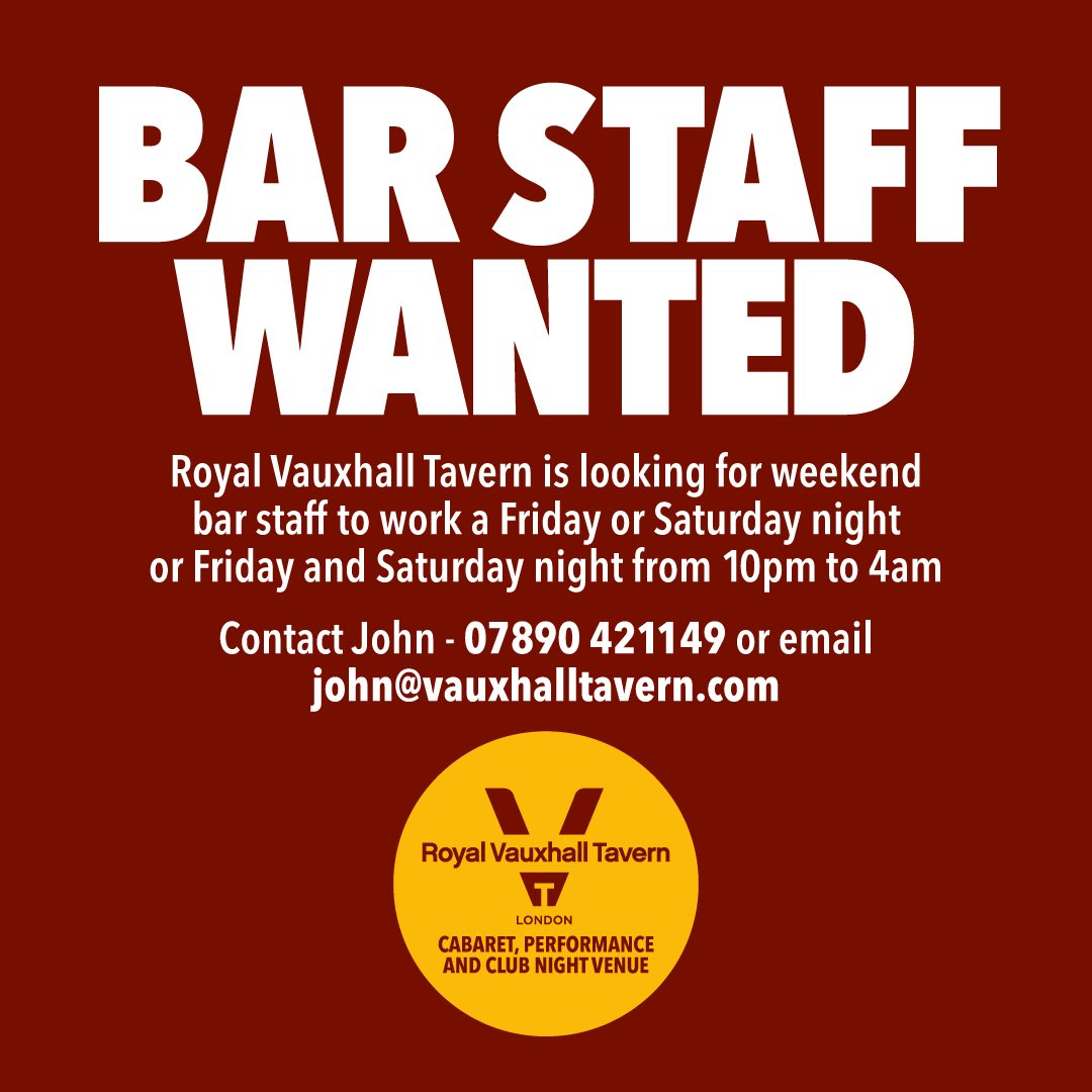 CD Olgun Katy. İngiliz on Twitter "RT thervt Royal Vauxhall Tavern