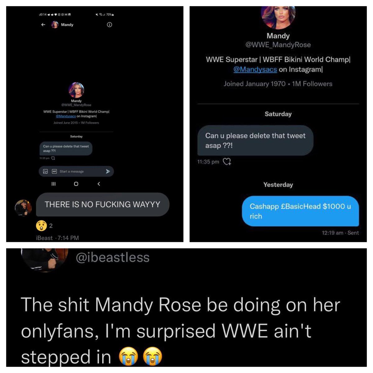 CrewL7c's tweet photo. @MNA00 has been following all of the @WWE_MandyRose situation since Monday, here is a breakdown of what happened. There will be more on a L7C podcast soon. #MandyRose #Ibeast https://t.co/2ohiFQt2Wr