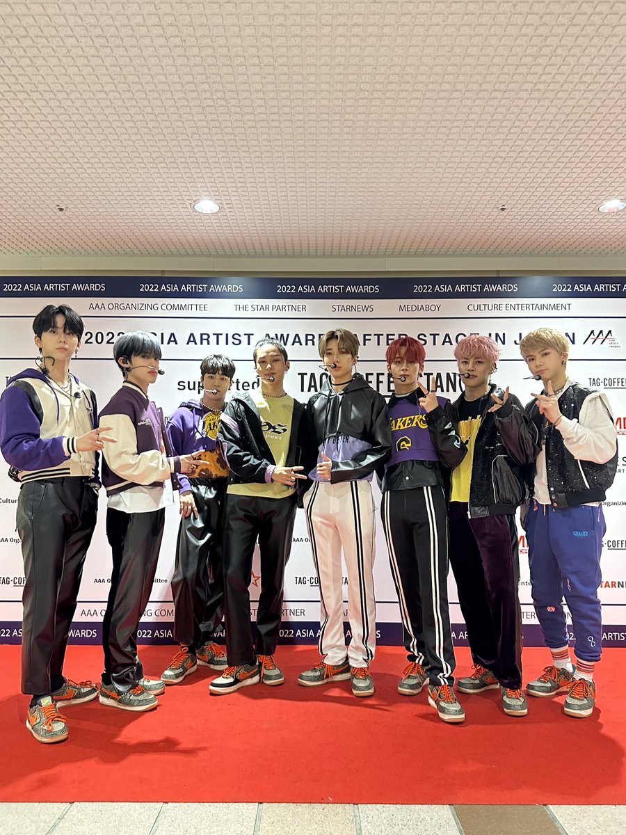 Noa_France's tweet photo. [TWITTER 📷] 14/12/22

> 14 décembre 2022
@ 2022 Asia Artist Awards - Après la performance 

#TFN #티에프앤 #WOWBB #와우비비 #NOA #노아 #KEVIN #GUNWOO #ON #SIAN #LEO #ZERO #KAIRI #KIO #T1419 #티일사일구
______
Crédit > @TFN_official_ https://t.co/JKG8naYdll
