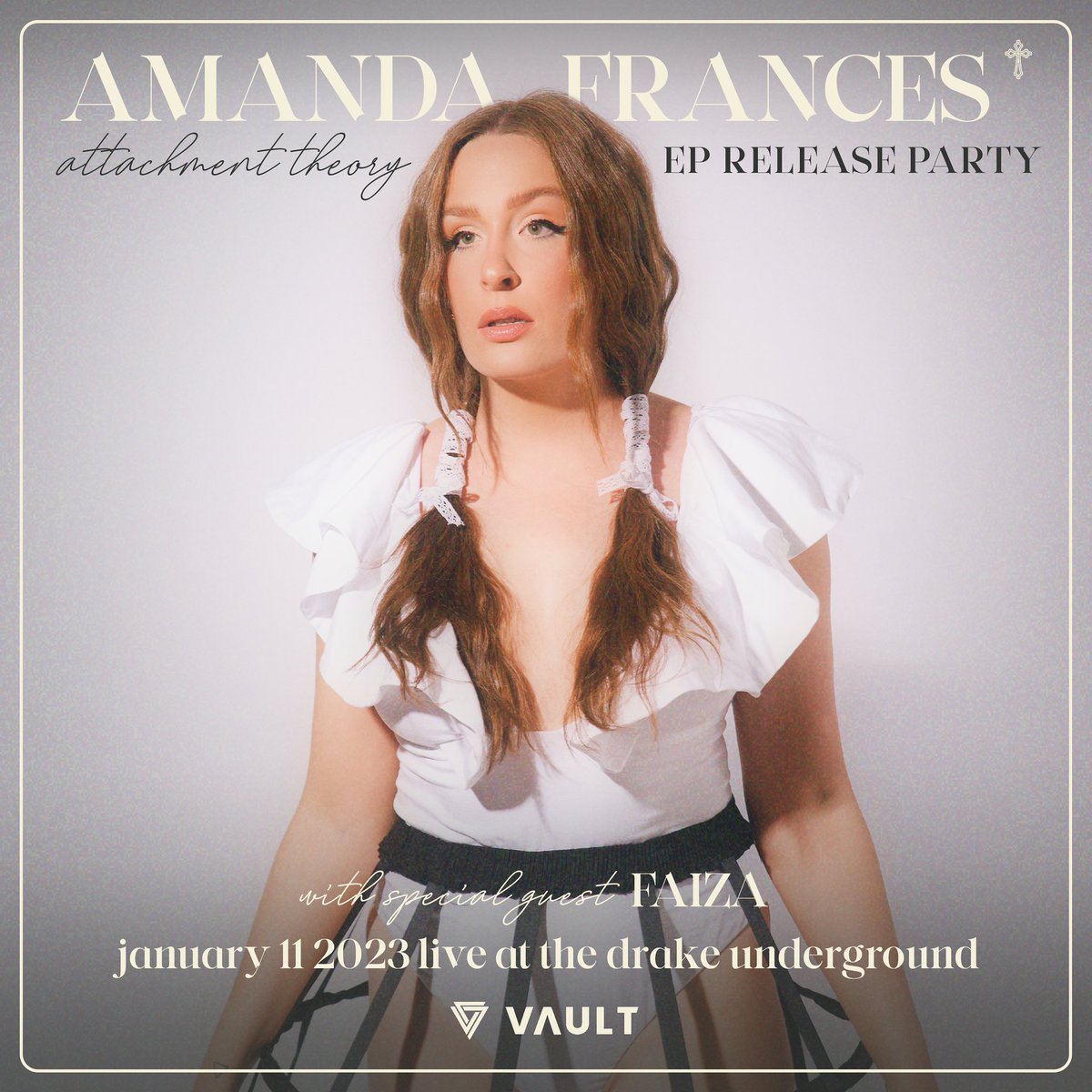 TORONTO!! so freaking excited to announce I’m partnering with @vaultapp_ for my debut EP release party! tickets are on sale now &amp; get you access to a whole bunch of exclusive content from the show &amp; my EP (and even some unreleased music!!)

tickets: dmc.vault.fan/amanda-frances