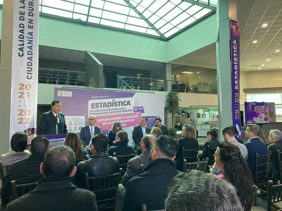 CedhDurango's tweet photo. La Presidenta de la #CEDHDurango Dra. @Karla_oa, en la presentación de la estadistica del proceso electoral local ordinariondel estado de #Durango 2020-2021 y el estudio sobre la calidad ciudadanía. @IEPCDurango https://t.co/1veBZiw04h