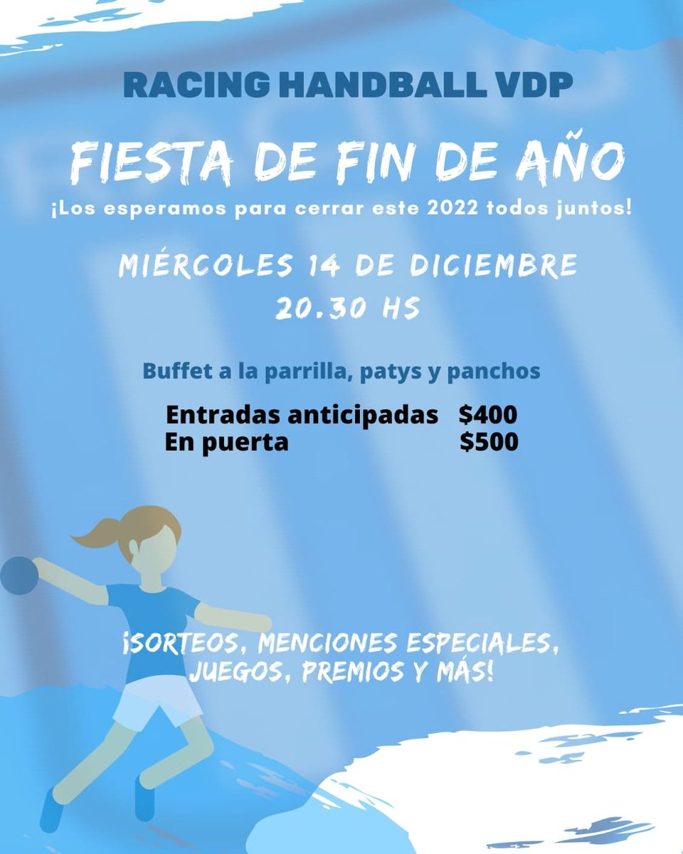 Último del año 🙌🏽. Los esperamos para cerrar de la mejor manera, TODOS JUNTOS 💙.