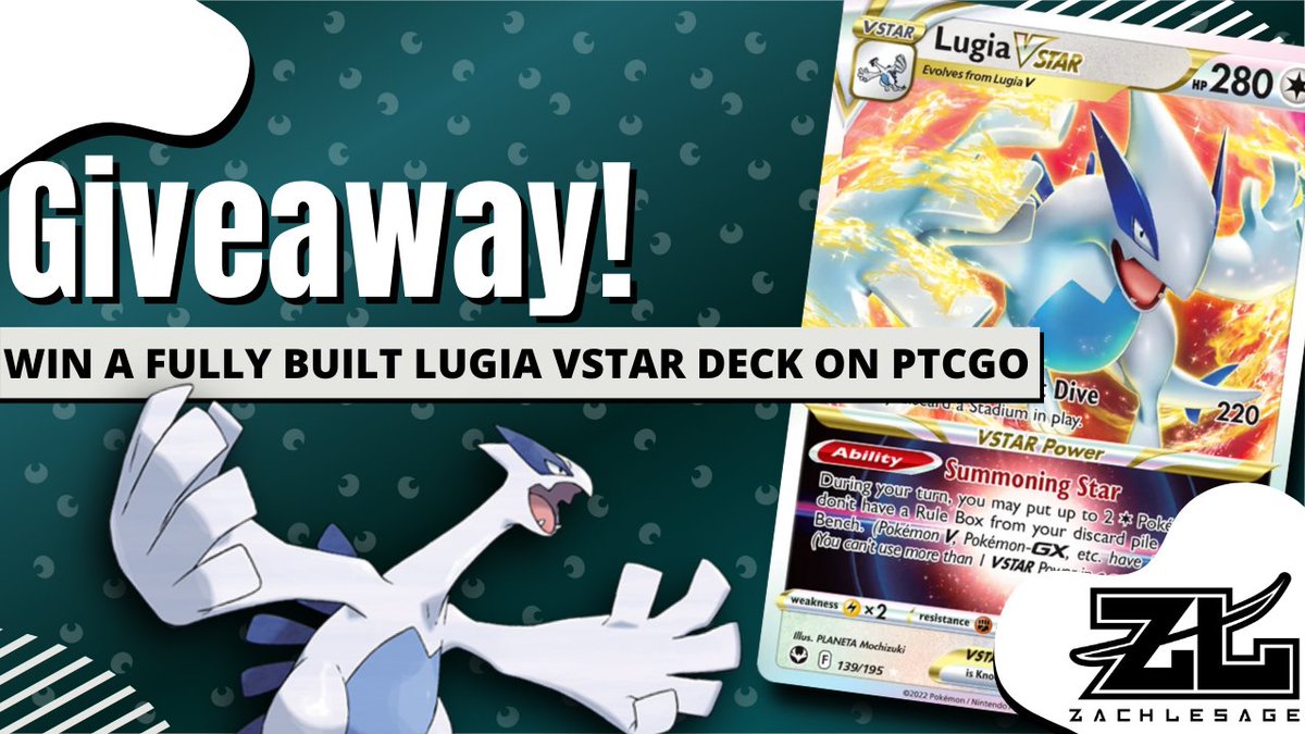 I want to give back to the community so I'm giving a copy of <a href="/TordReklev/">Tord Reklev</a>'s LAIC winning Lugia VSTAR deck on PTCGO. In order to enter:

✅ Follow <a href="/ZachLesagePTCG/">Zach Lesage</a> 
✅ Comment your favorite Pokemon memory
✅ Like and Retweet this tweet

Winner will be drawn December 19

Best of luck