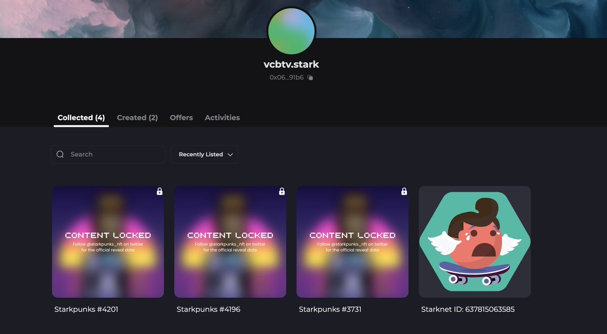 vcbtv's tweet photo. Just minted my first #Starknet NFT 
Wish @starkpunks_nft best future ! 

The StarkNet blockchain raised $273 million. The STARK token contract has already been deployed on Ethereum.

StarkNet top activities in thread👇🏼

🗂1/7 https://t.co/HZM9ij12gB