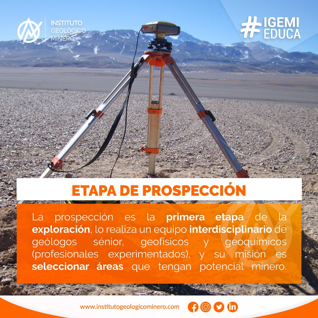 GeologicoMinero's tweet photo. 𝗜𝗚𝗘𝗠𝗜 𝗘𝗗𝗨𝗖𝗔 🤩
Hoy hablaremos de la 𝗘𝘁𝗮𝗽𝗮 𝗱𝗲 𝗣𝗿𝗼𝘀𝗽𝗲𝗰𝗰𝗶𝗼́𝗻
¿Lo sabías?
Comenta y cuéntanos qué otras cosas te gustaría saber 👇🏼👇🏼
#igemi #IgemiEduca #prospeccion #mineria https://t.co/0L9YIrRa7l
