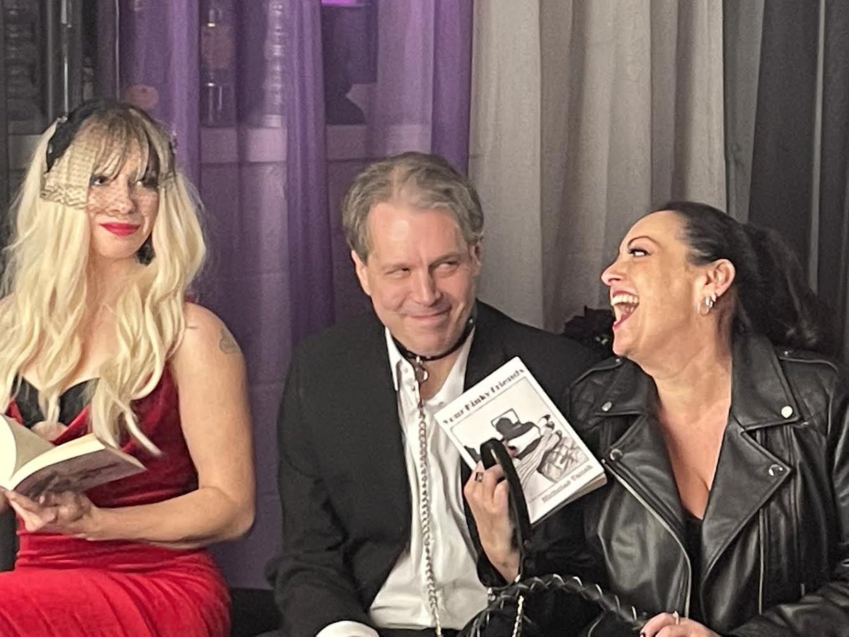 FriendsKinky's tweet photo. Empress Oksana @empressoksana 
Mistress Schari @MischiefMatters &amp; @NicholasTanek at Mischief Manor

https://t.co/YRRdn5zYIc

#YourKinkyFiends #ykf #mischiefmatters #mischiefmanor #kinkcommunity #bdsmcommunity #newjersey #Authors #books #burlesque #bdsmdungeon #dungeons #dungeon https://t.co/KLg3ye7vvx