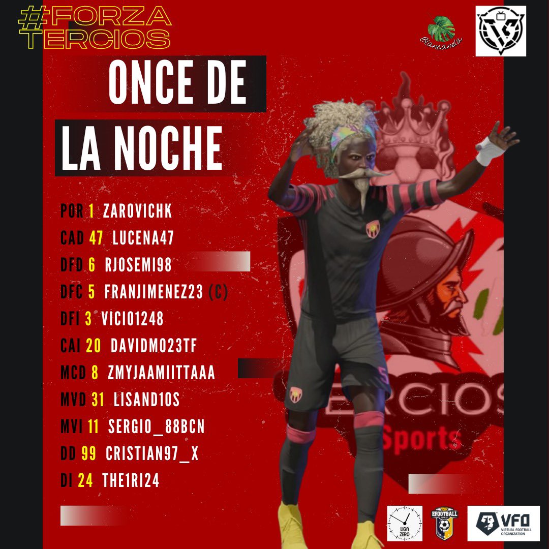 🎽ALINEACIÓN HOY🎽

🧤 <a href="/scanyit/">ramon dominguez</a>
⚡️ <a href="/davidmdiver4/">David</a> 
🚧 <a href="/josemi98_/">José Miguel Rodríguez Perez</a>
🚧 <a href="/FranJimenez94/">Francisco Jiménez.</a>
🚧 <a href="/Jose94762/">1903</a> 
⚡️ <a href="/47lucena/">José Antonio Lucena</a> 
🧹 <a href="/JonGandarias/">Jon</a> 
🫁 <a href="/Lisandr87058665/">Lisand10s</a> 
🫁 <a href="/sergiobcn_88/">Sergio</a> 
🎩 <a href="/urifr24/">Oriol Fernández</a> 
🪄 @Cristian97_x

El trabajo en equipo hace que los sueños se cumplan ❤️🖤