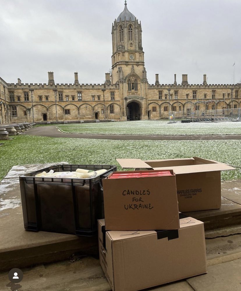 clarehayns's tweet photo. So pleased we could help a little by collecting candles with @InlightUkraine to be melted down and made into heaters for soldiers and families #ukraine @ChChCathedralOx @ChCh_Oxford https://t.co/a9vhEISTNO