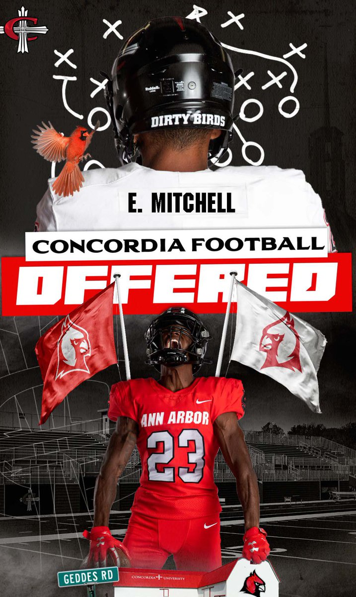Elijah96849949's tweet photo. After a great phone call with @CrocenziJoe, I am blessed to say that I have received an offer from Concordia University❤️🖤🤍@CUAA_Football!! https://t.co/BMmH8g6fLJ