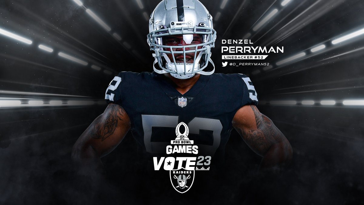 Las Vegas Raiders (@raiders) on Twitter photo #ProBowlVote x <a href="/d_perryman52/">Denzel Perryman</a>
#ProBowlVote x <a href="/d_perryman52/">Denzel Perryman</a>
#ProBowlVote x <a href="/d_perryman52/">Denzel Perryman</a> #ProBowlVote x <a href="/d_perryman52/">Denzel Perryman</a>
#ProBowlVote x <a href="/d_perryman52/">Denzel Perryman</a>
#ProBowlVote x <a href="/d_perryman52/">Denzel Perryman</a>