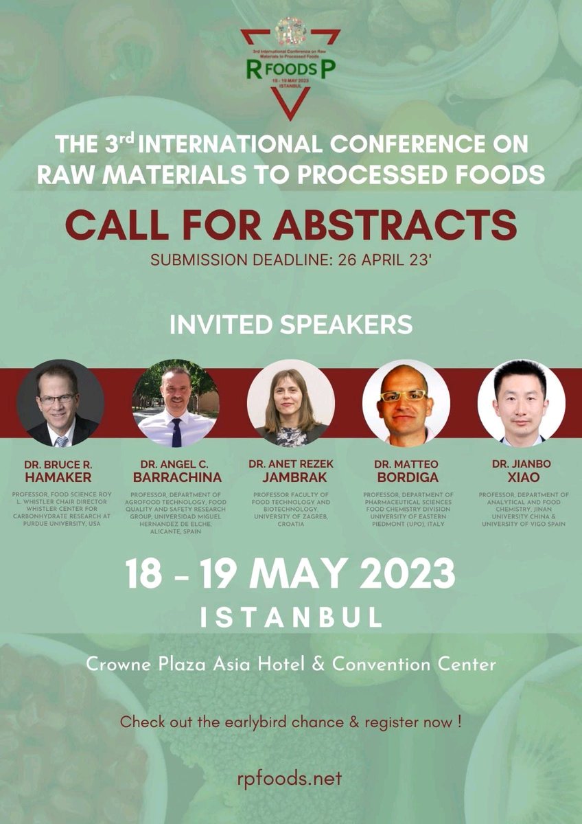 Abstract submission is Open! 
Check out & Register 
#foodconference
rpfoods.net