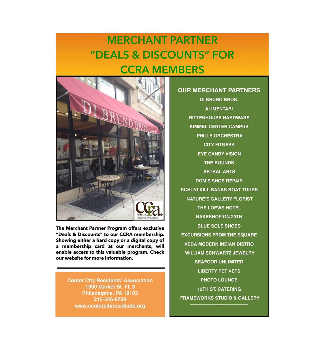 phillyccra's tweet photo. Make sure to take advantage of your CCRA membership with all the discounts from our great Merchant Partners! https://t.co/QpqckzDQaO #ccra #philly #localbusiness #merchantpartner #discounts https://t.co/UnoS2Xk2LE