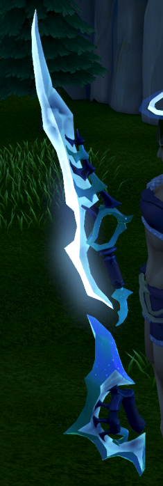 thaSerax's tweet photo. @JagexSponge there is a weird glowing graphical glitch on the aurora dyed main-hand t95 Leng sword, is this something you can look into? https://t.co/cxvLVoidPt