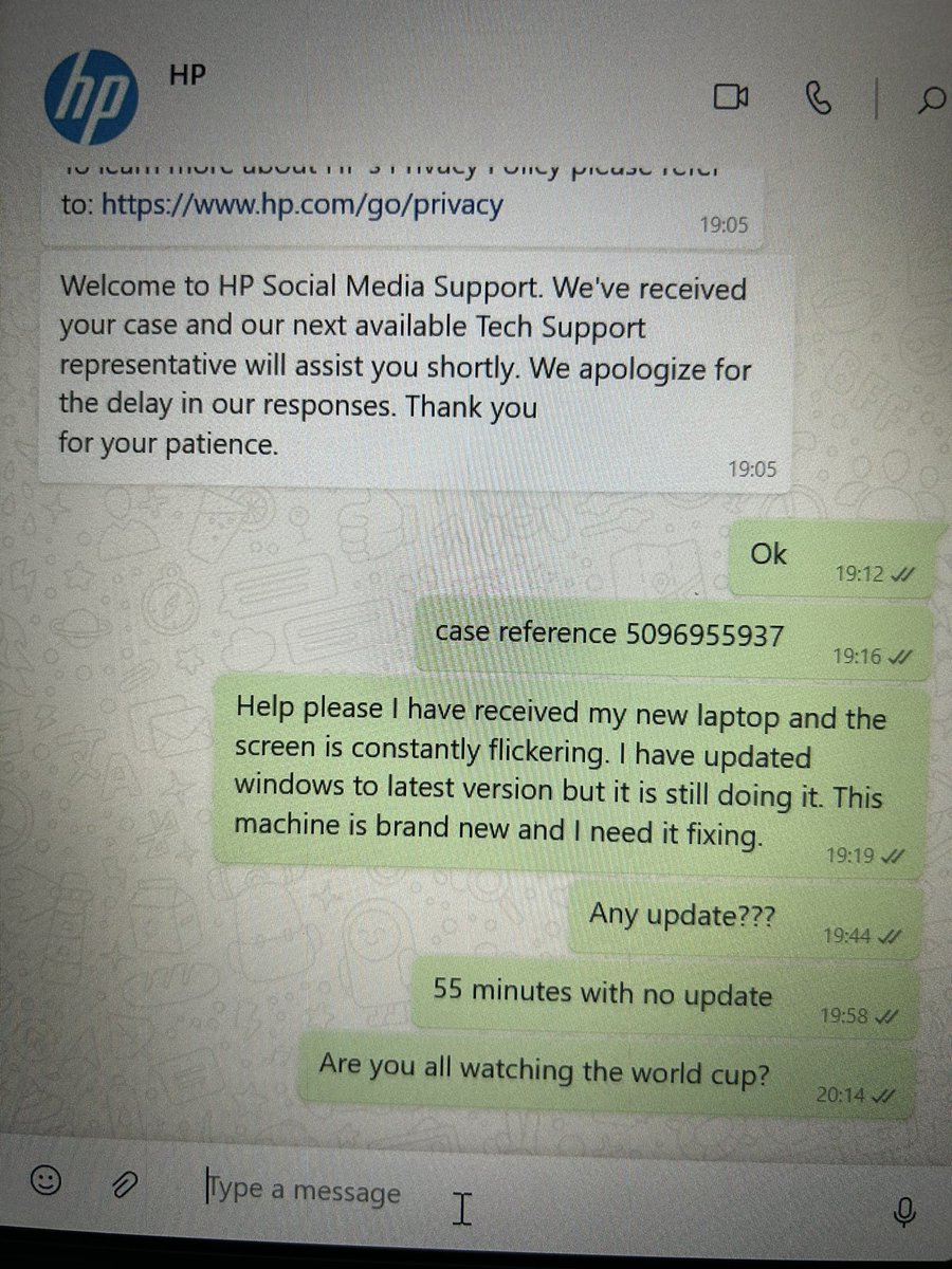 Jamesryanwriter's tweet photo. And the wait goes on @HP @HPSupport #supportfail https://t.co/u9TAQjnPwT