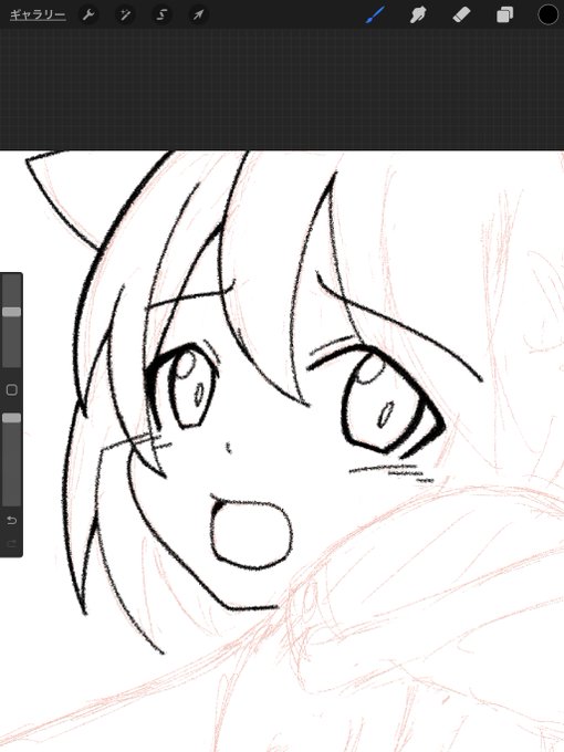 絵の上手い人って線が細いと認識してるから、細く描く練習してるけど、これでも結構太い気がする。 