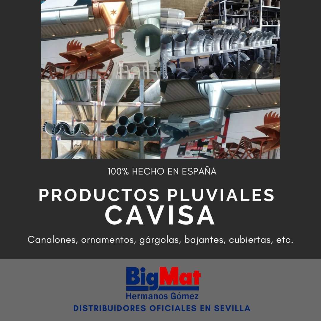 🌨🌦 Al tiempo lluvioso, ¡𝗽𝗿𝗼𝗱𝘂𝗰𝘁𝗼𝘀 𝗽𝗹𝘂𝘃𝗶𝗮𝗹𝗲𝘀 𝗖𝗔𝗩𝗜𝗦𝗔 para evitar humedades en casa! 

👉 Recuerda que #BigMatHermanosGómez es distribuidor oficial en la provincia de la marca #CAVISA, 100% producto español y de primera calidad. 

☎️ 956751054