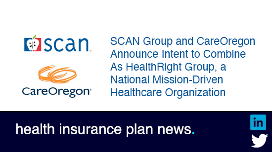 HCBD's tweet photo. ➡ https://t.co/yaKlI44LGl
@SCANHealthPlan and @CareOregon Announce Intent to Combine As #HealthRight Group, a National Mission-Driven Healthcare Organization--
two renowned organizations to become a not-for-profit leader in service of #Medicare and #Medicaid beneficiaries https://t.co/MwgVak5Iae