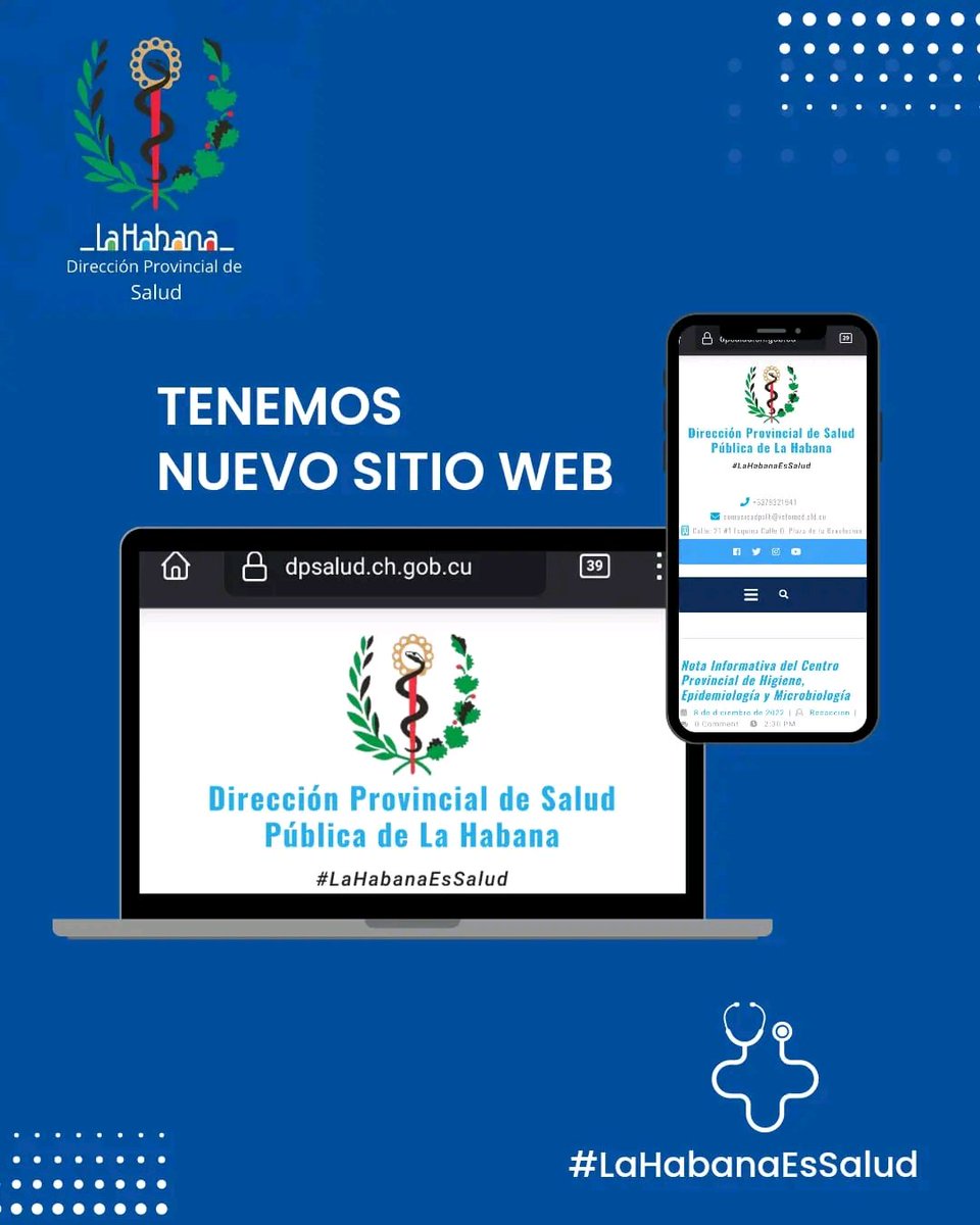 Lanza su nuevo sitio web la Dirección Provincial de Salud, con una web más dinámica, interactiva y con servicios online de atención a la ciudadanía
Accede desde esta dirección electrónica 👇
dpsalud.ch.gob.cu