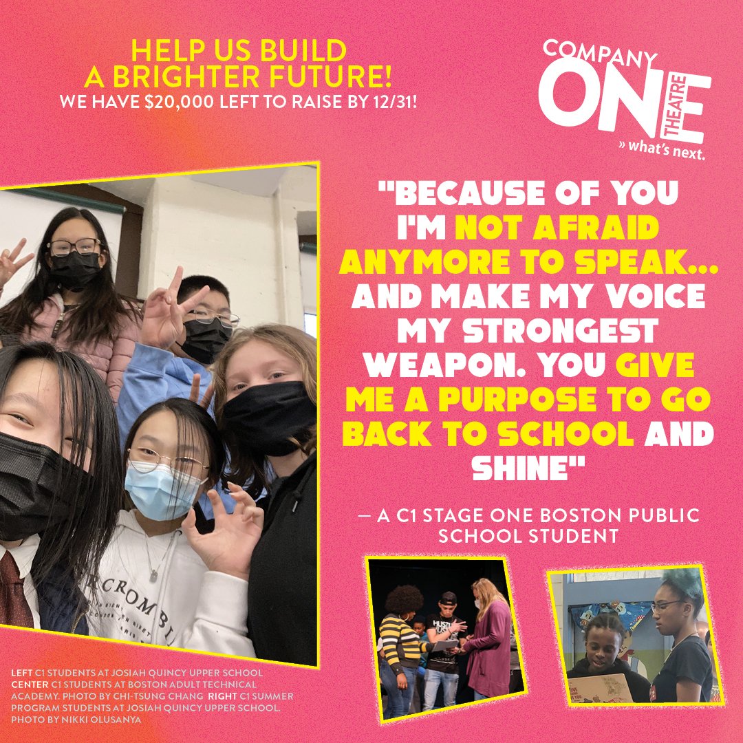 In 2022, YOU helped us bring our education programs to new heights, empowering the next generation of change makers.

Your gift will help support our education programs, keeping them strong in 2023!

Support C1 today: companyone.org/donate-2022/