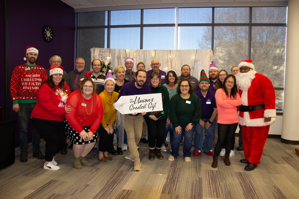 kstate_union's tweet photo. There’s nothing like a good office party to brighten up your week.🧑🎄🥳😎
Also, shout out to our Employee Achievement Award recipients: Robert Howard and Kirsten Gross. They are the embodiment of the Union's greatest gifts.
#officeparty #williewithu #kstate #studentlife https://t.co/d4lOAZkbOZ
