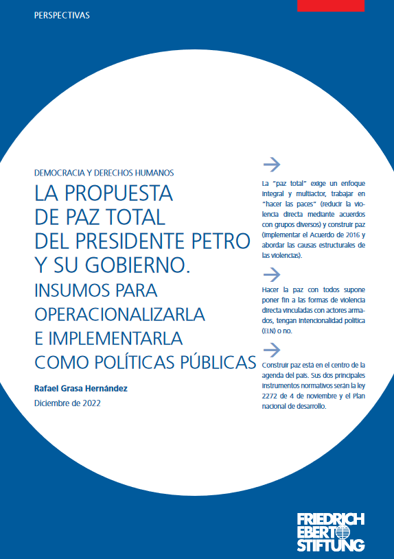 Friedrich-Ebert-Stiftung en Colombia (@fundacionfescol) on Twitter photo 🔵"La paz es un proceso, algo que se construye y que nunca, en ningún lugar, se puede lograr por com-
pleto" menciona <a href="/GRASARafael/">Rafael GRASA</a> en su publicación 'La propuesta de Paz Total del Presidente Petro y su Gobierno"
🔗Disponible ya: library.fes.de/pdf-files/buer… 🔵"La paz es un proceso, algo que se construye y que nunca, en ningún lugar, se puede lograr por com-
pleto" menciona <a href="/GRASARafael/">Rafael GRASA</a> en su publicación 'La propuesta de Paz Total del Presidente Petro y su Gobierno"
🔗Disponible ya: library.fes.de/pdf-files/buer…