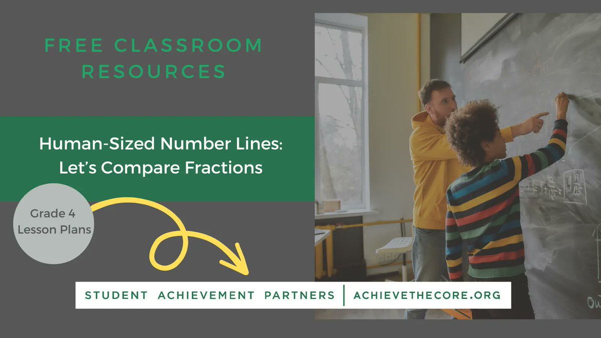Looking for a highly engaging and active #math lesson that is meant to spark conversations between teachers and students as well as students with one another? Check out this grade 4 lesson, Human-Sized Number Lines: Let’s Compare Fractions. bit.ly/3VGC4St #mathchat