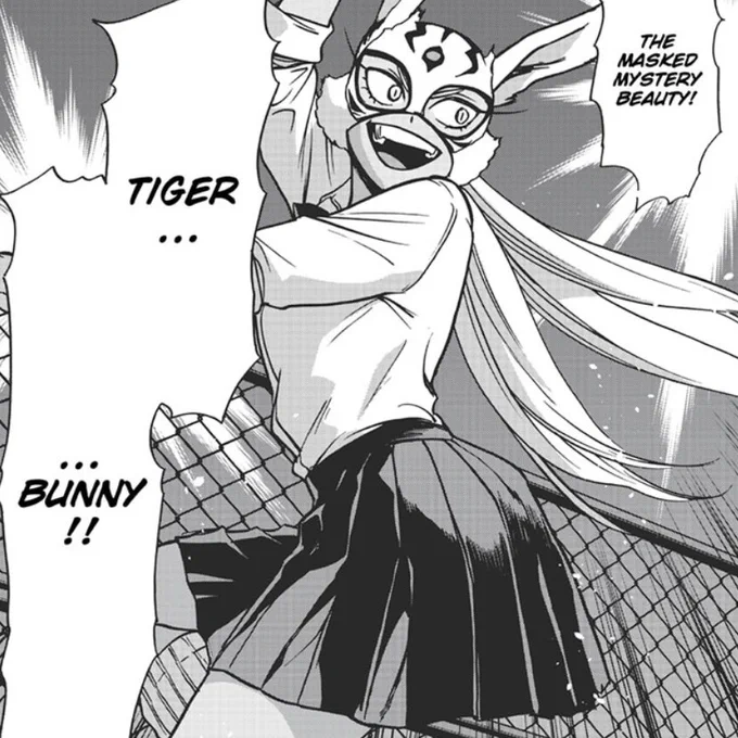 Nice detail in the chapter to nod back to Mirko's teenage years as Tiger Bunny (and Usako). We've seen her like that in Vigs first but won't blame you if this is your first time seeing her like this. 