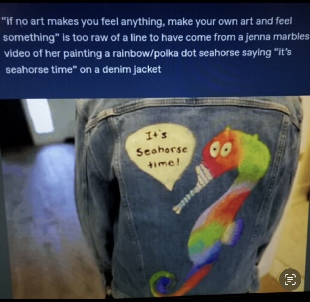 *if no art makes you feel anything, make your own art and feel something' #jennamarbles