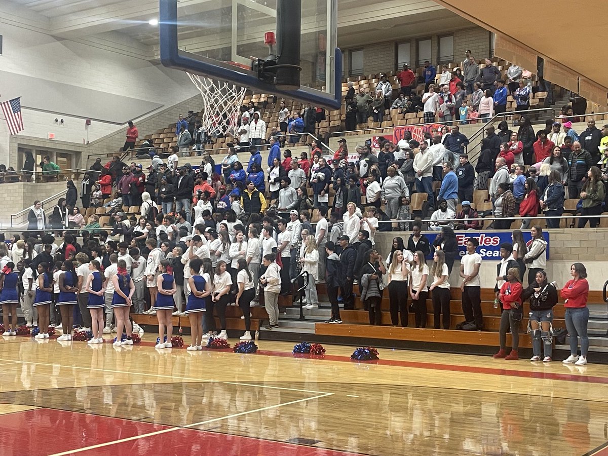 mjaND93's tweet photo. Big time crowd in the house tonight for the Adams versus St. Joe season opener!! https://t.co/Qk9DsnzlmG