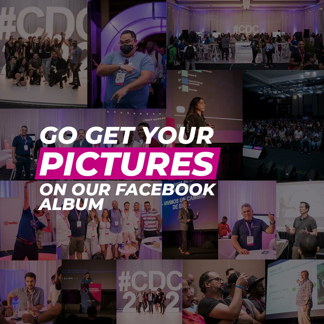 Find your friends' pictures on our Facebook album and tag them, their mom, their aunt, and their granny 😜 (don't forget to find yours as well).

Go running and save all the good memories you had during your stay in paradise 🏃‍♂️✨ buff.ly/3ulYSLD 

#CDC2022 #TechConference