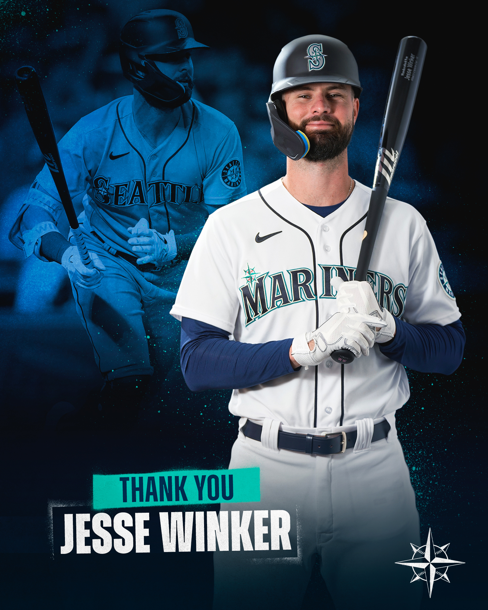 zachleft on X: Welcome to Seattle, Jesse Winker #Mariners   / X