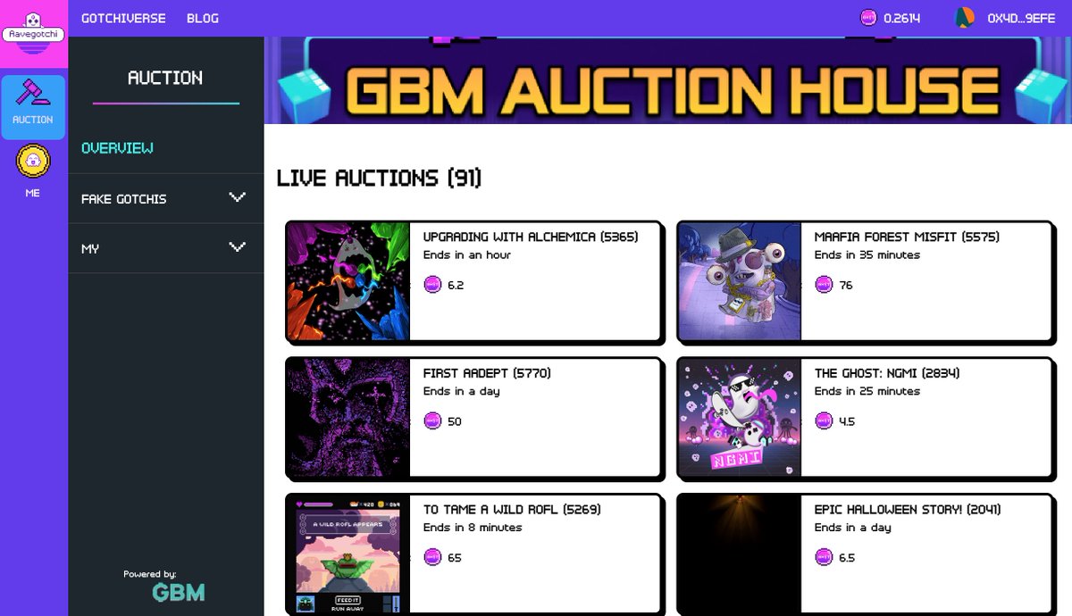 So many chances to grab a bargain or #bidtoearn in the GBM Auctions.  🤩
👀 auction.aavegotchi.com/auction
#NFTCommunity #NFTshill