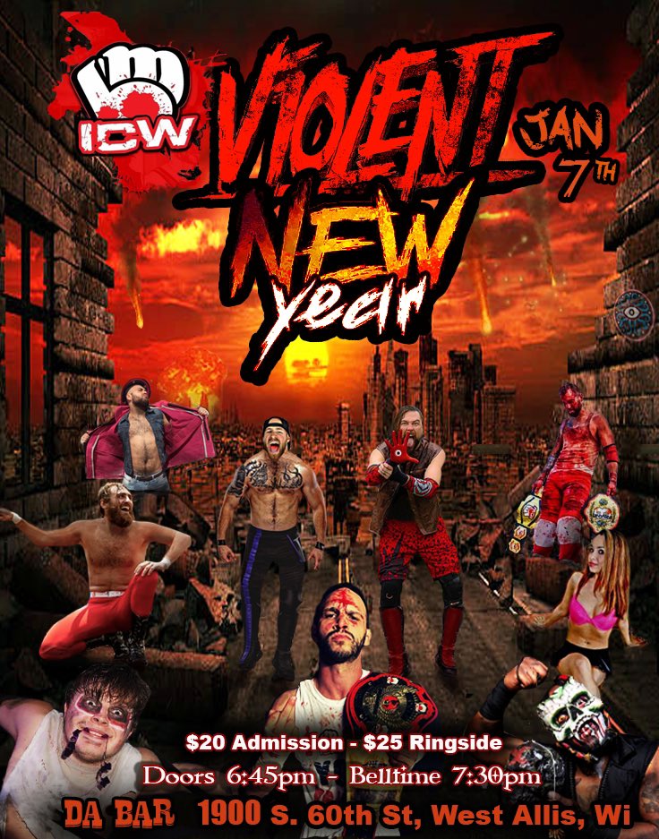 TheMoFoley's tweet image. Jan 7th @ ICW MKE #milwaukeewrestling #violentbydesign #NewYear2023 #icw #wisconsinwrestling