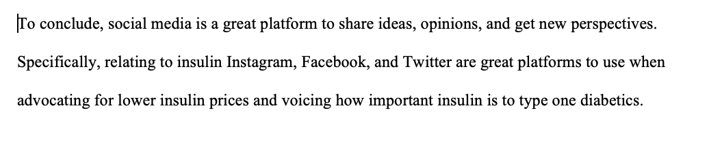 AlyssaC2702's tweet photo. I think that I definitely need to add more to my conclusion but I'm not sure what to add, any ideas? #writ273mu https://t.co/0MRf5nKIqz