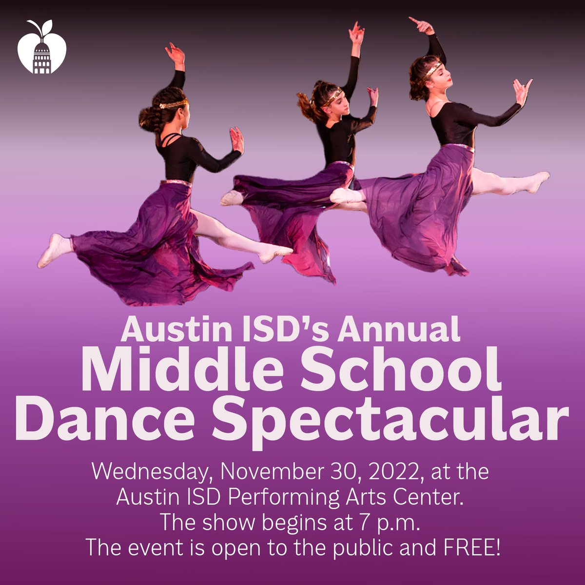 Did you miss your chance to see the 2022 @AustinISD Middle School Dance Spectacular? Check out the video here: youtu.be/RcKbi49BYA8 @AustinISDPAC @Fine_Arts_PT @DeLeonTeaches @AISDSuptMays @AustinEdFund @AisdMiddle @DrDiaz_AISD #AISDProud #TalentGrowsHere