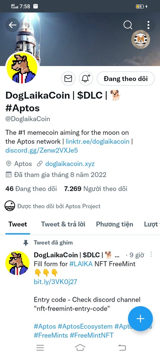 999999BTC's tweet photo. @DoglaikaCoin @AptosProjectOrg @DoglaikaCoin Aptos first dog related token, hope a successful project like doge and shiba.
@NickyPham_HC @HanJiAhn3 @Huy1359 https://t.co/cKrrKQcrQI