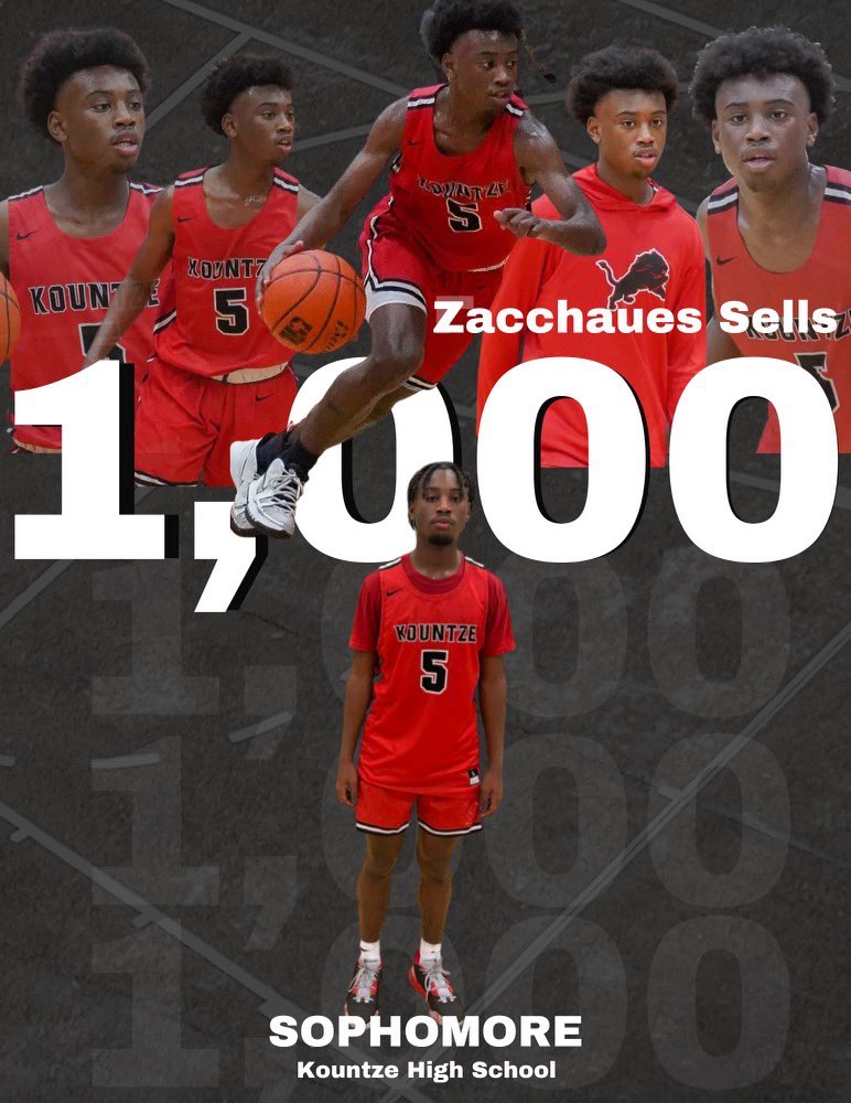 Kountze_BBall's tweet photo. We want to congratulate our very own @409_zacc for joining the 1,000 point club just 8 games into his sophomore season! https://t.co/Tq0KoCT19T