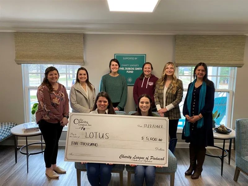 We're grateful to share that Lotus received a $5,000 donation from the Charity League of Paducah’s Ethel Dubois Smith Fund! This donation will support our children’s advocacy program.