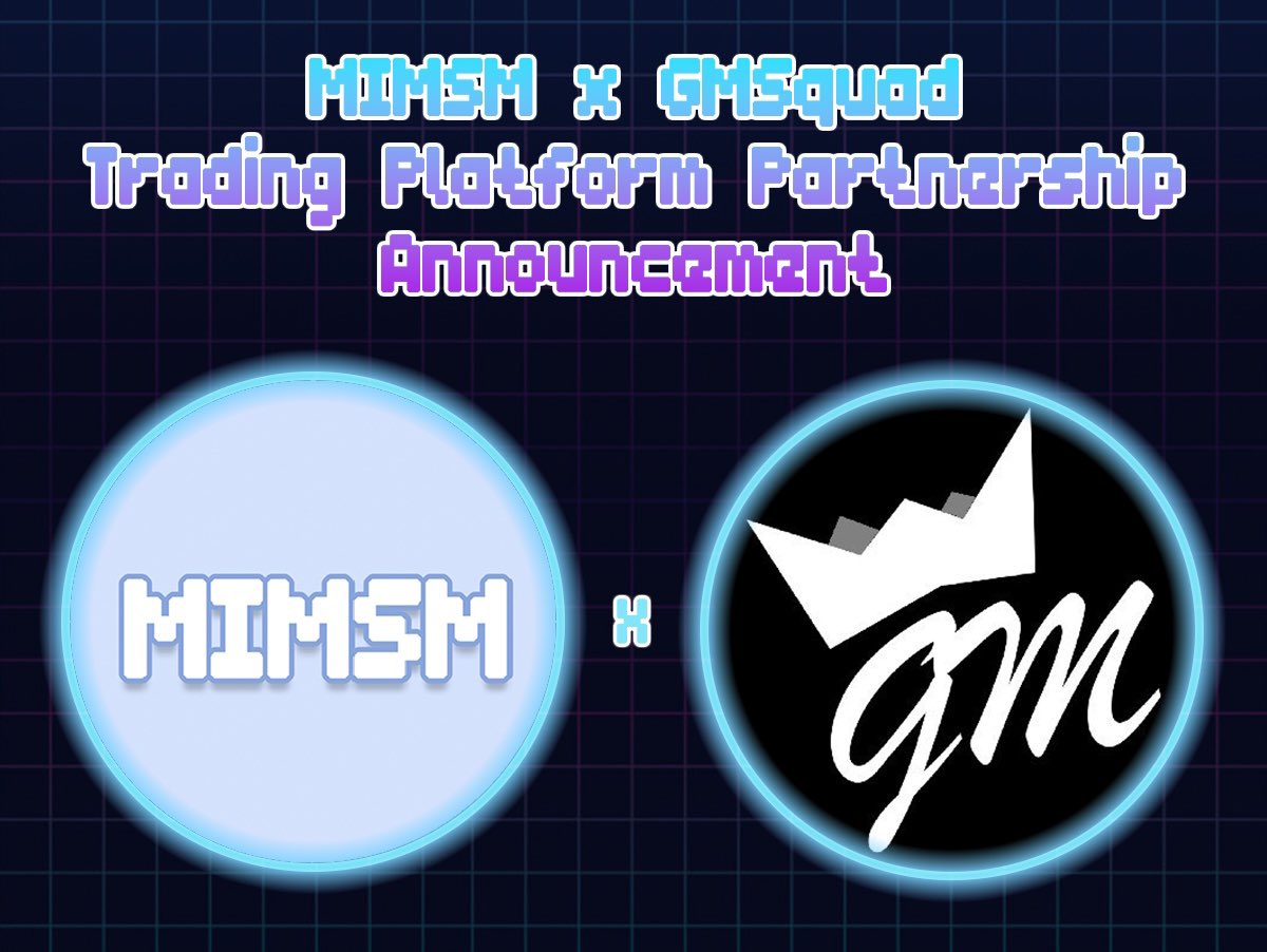 WE'RE HYPED TO ANNOUNCE OUR PARTNERSHIP WITH <a href="/GMSquadNFT/">gmsquad.eth</a> A FULL SCALE TRADING PLATFORM THAT OFFERS:

- MULTI MARKET ACTIONS 
- SWEEPING 
- GAS OPT TXS
- TRADING BOTS 

&amp; MORE! 

MIMSM GENESIS HOLDERS WILL HAVE FULL, LONG TERM ACESS TO ALL FEATURES 🤝