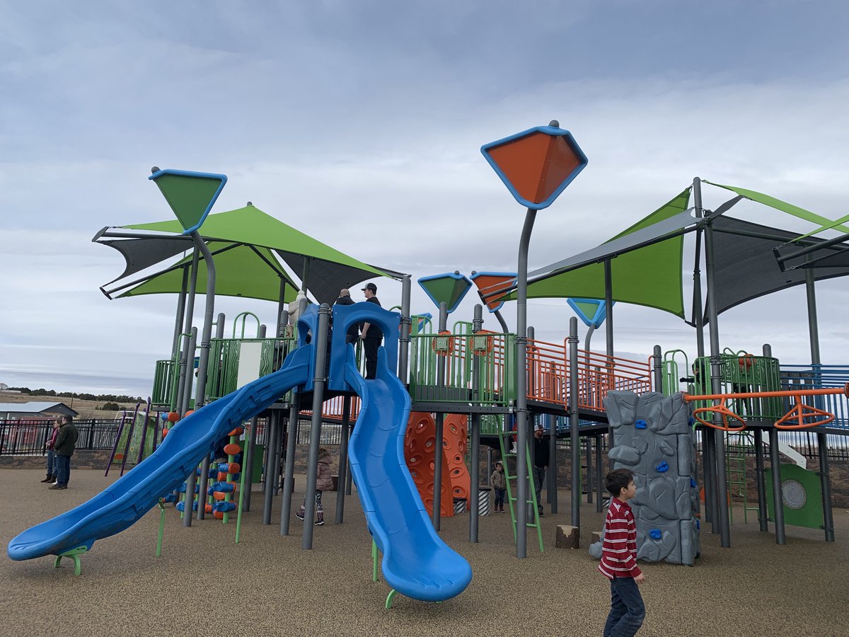 AZStateParks's tweet photo. Congratulations to the City of Show Low on the grand opening of its new inclusive playground and splash pad at Frontier Park! https://t.co/LRbm0oU4VU This project was an Arizona State Parks grant recipient from the Land and Water Conservation Fund: https://t.co/dFY80f96vk. https://t.co/14utDWmBYL