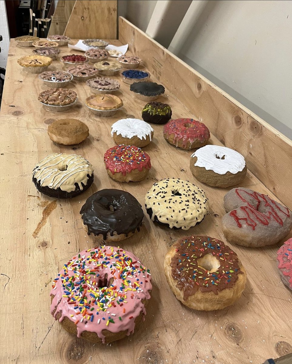 Huge props to Summit High's stagecraft class for making some tasty-looking, eye-catching treats this week! These look amazing and delicious...well, most of them look delicious!  😋 🍩  🥧 👁️