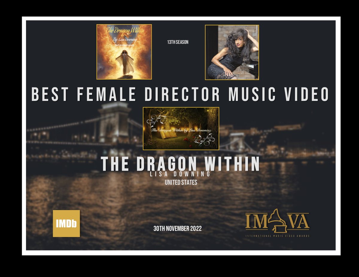 SO EXCITED to have just won the BEST FEMALE DIRECTOR FOR A MUSIC VIDEO from the International Music Video Awards!! Watch the video here: youtu.be/oWkbg6lYtcQ