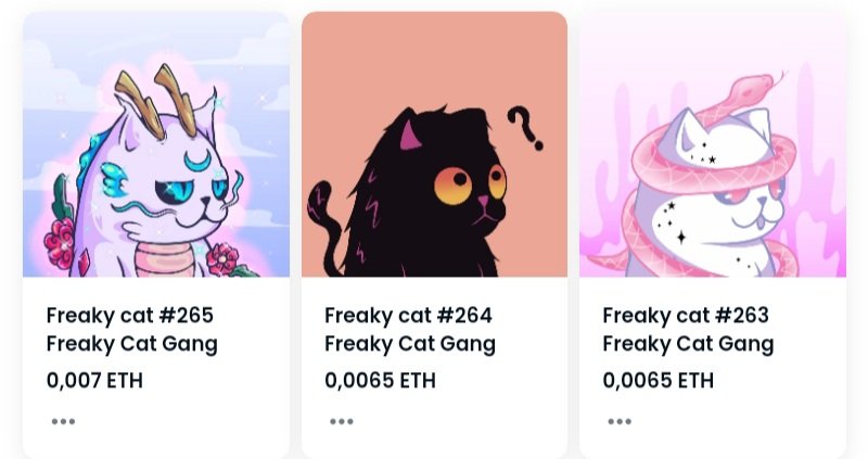 GM / GN #NFTCommunity 😸✌️
JUST LISTED Freaky Cat #263 #264 #265
 on <a href="/opensea/">OpenSea</a>
Ready to be adopted😻
Grab it fast 💥!

Item link👇
#263
opensea.io/assets/matic/0…
#264
opensea.io/assets/matic/0…
#265
opensea.io/assets/matic/0…

.
#nftcollector #NFTcollections #NFTdrop #NFT宣伝枠 #NFTs