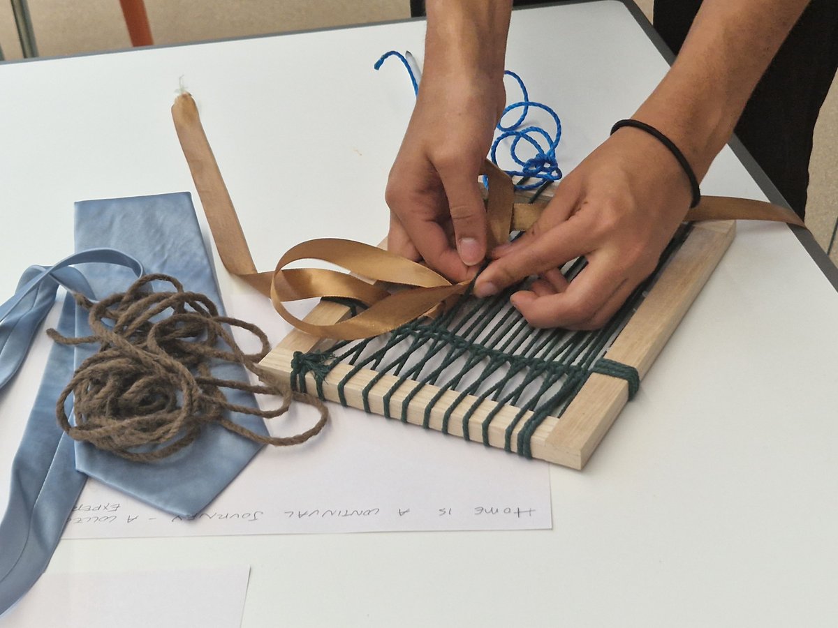 gem_collective's tweet photo. We had the most beautiful, generous, reflective afternoon of sharing and making at our What makes home where we are? workshop.
So grateful to Jess for teaching us to weave, Alex & the other men for their sharing, & all who attended for making home with us. 💜✨ #HowWeBuildHome https://t.co/tMFUhoTwYR