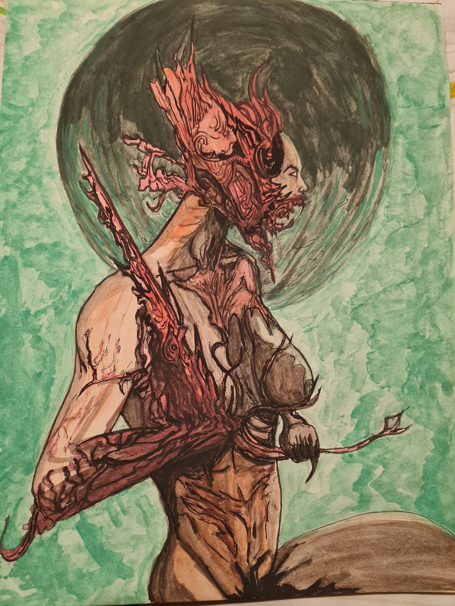 Vlad_corpse's tweet photo. "Metamorphosis"
#artistsontwitter #watercolorpainting #watercolor #onpaper #Watercolorartist #Artist #Metamorphosis #pictures #MonsterGirls #Hell https://t.co/8jYIqyEHXC