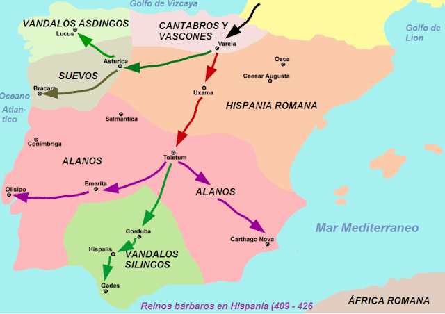 RomaHistoria's tweet photo. SUEVOS, VÁNDALOS Y ALANOS EN LUCHA CONTRA ROMA. 
 ¿Cuál ha sido el impacto en nuestra cultura, su peso en nuestra identidad actual, la influencia en nuestro desarrollo histórico de los tres pueblos bárbaros (suevos, vándalos y alanos) que penetraron desde la Galia en https://t.co/RjHlx67d3w
