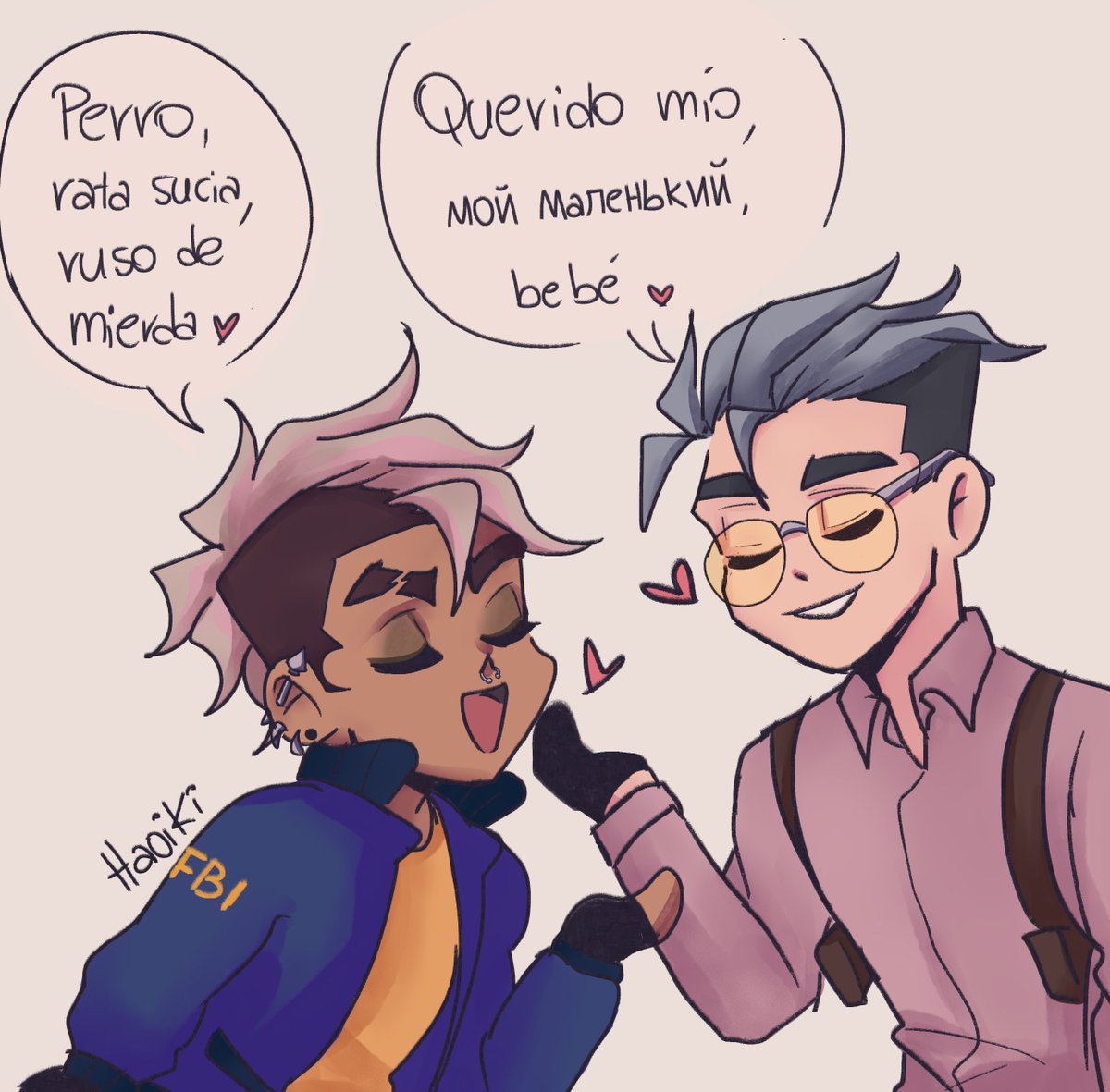 haoiki_317's tweet photo. 1/2 

Las poses cariñosas del otro día me despertaron la inspiración de volver a dibujarlos 👬👨‍❤️‍💋‍👨

#volkacio https://t.co/U7cb4Y6hK1